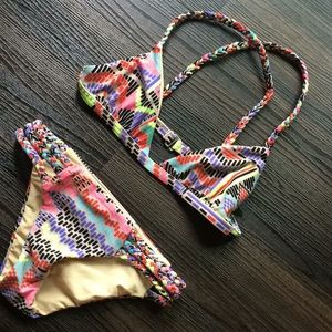Mara Hoffman braided bikini in Maya Stone XS